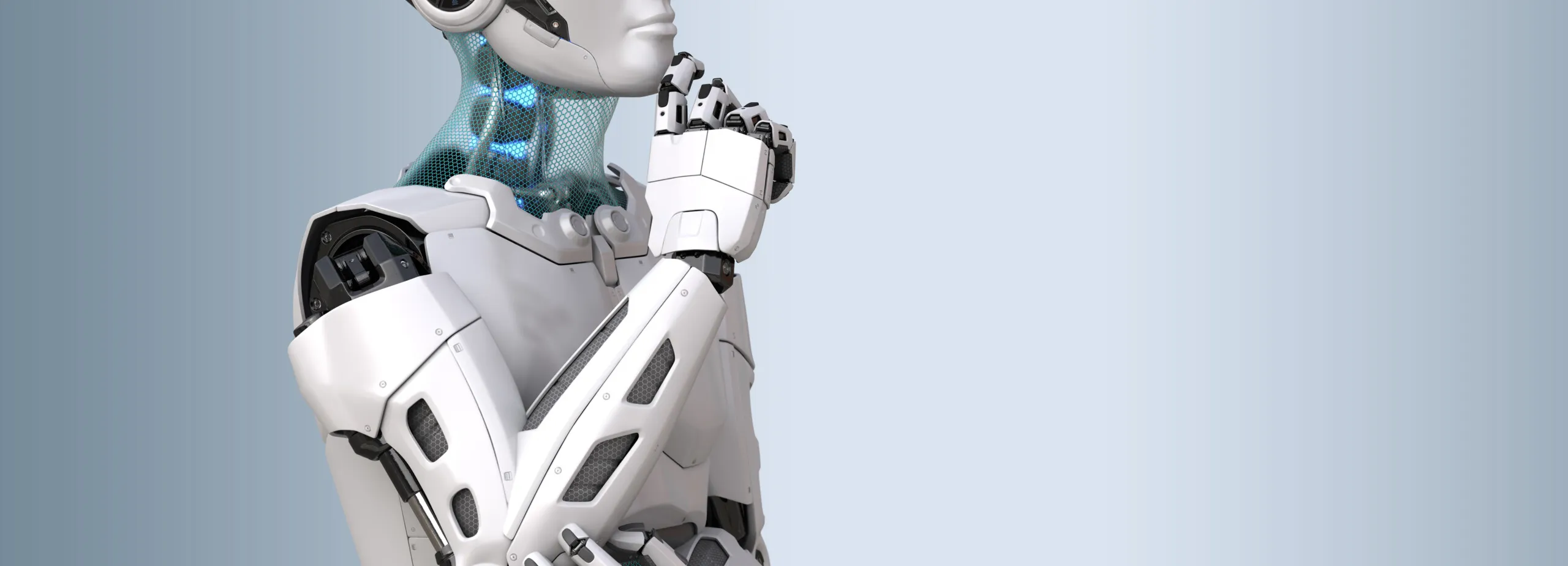 Thinking robot. 3D illustration