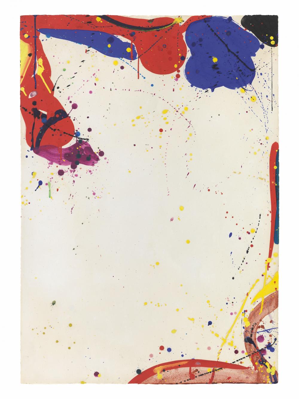 Sam Francis (1923-1994) | Untitled, 1965, Acryl auf Papier, 90 x 63 cm