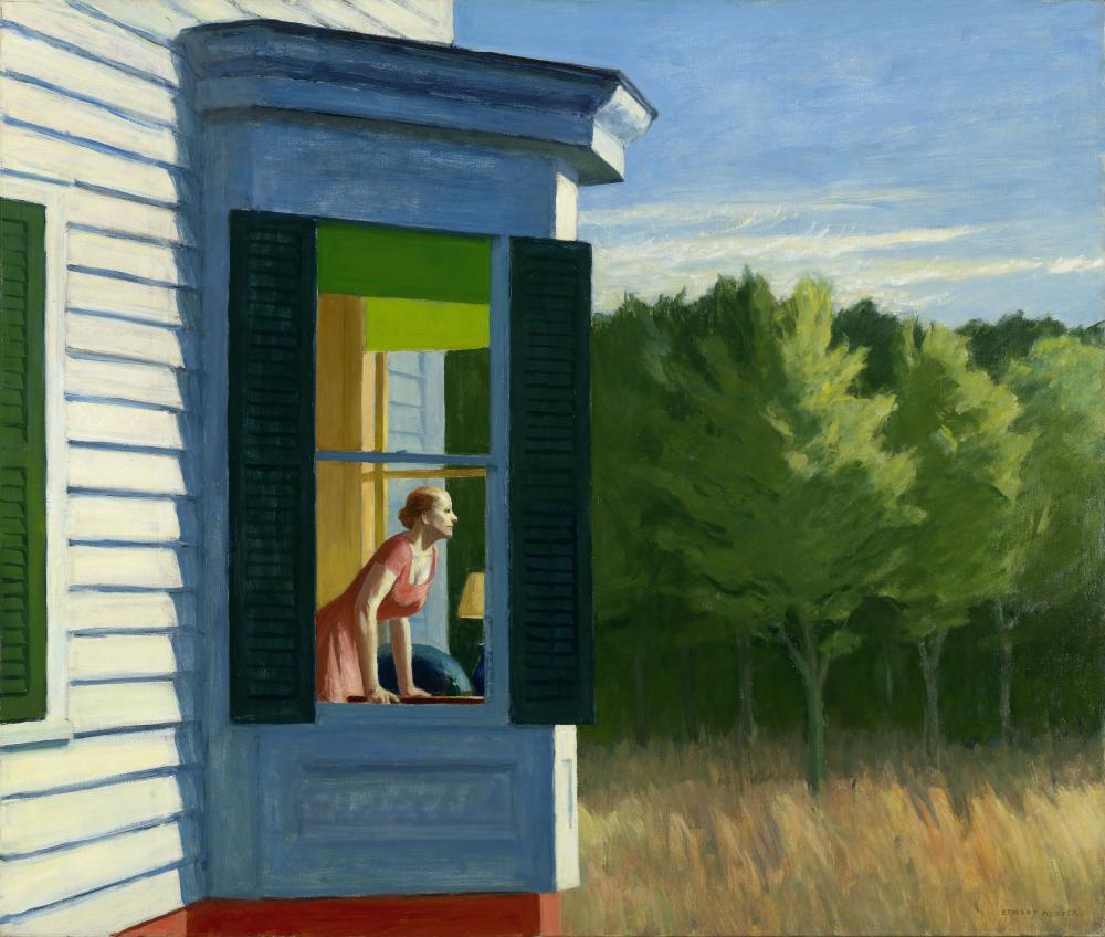 Edward Hopper, Cape Cod Morning, 1950, Oil on canvas, 86,7 × 102,3 cm, Smithsonian American Art Museum, Gift of the Sara Roby Foundation