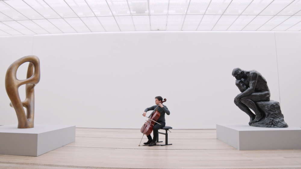 Arp, Rodin und eine Cello Suite von Bach - eine perfekte Kombination.
