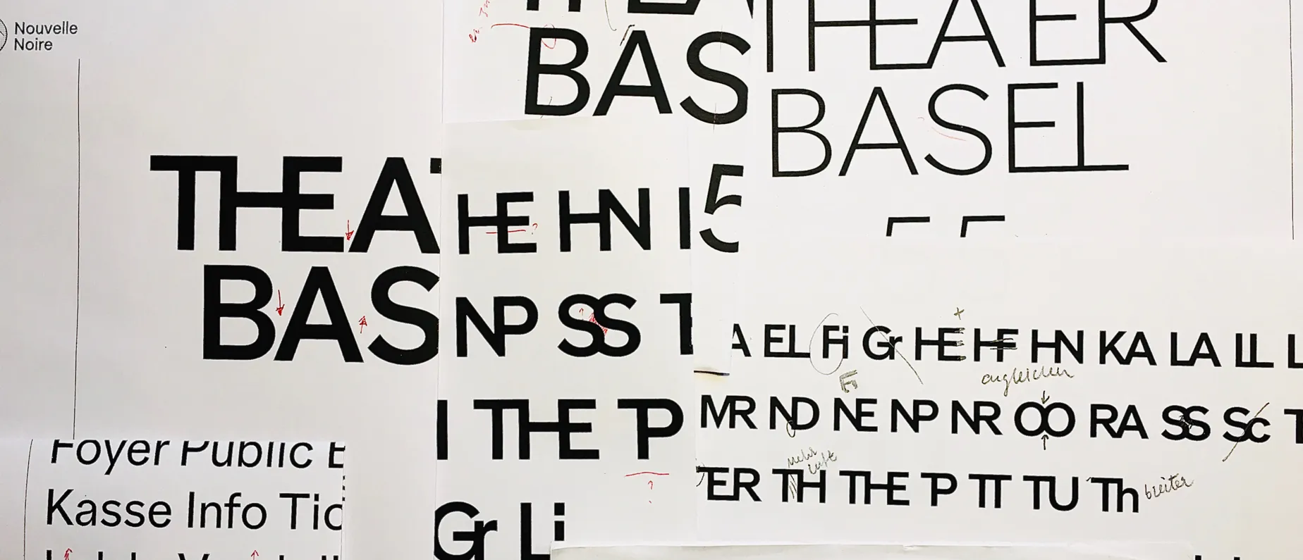 Entwürfe «Theater Basel Grotesk», Nouvelle Noire, 2020