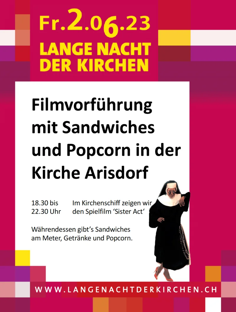 Filmvorführung mit Sandwiches und Popcorn