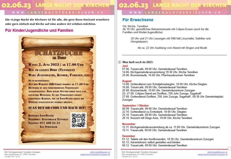 Programme für Kinder und Erwachsene