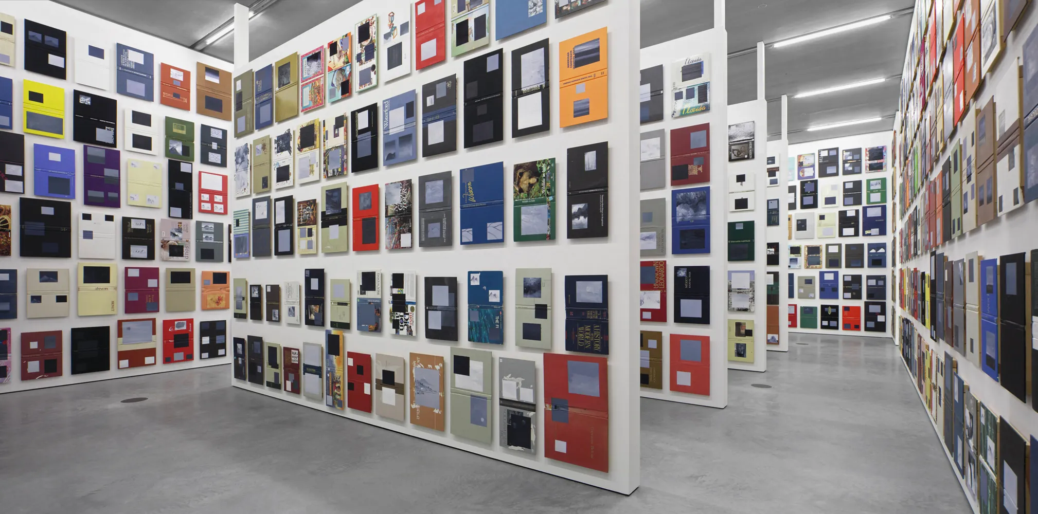 FUTURE PRESENT. Emanuel Hoffmann Foundation. Contemporary Art from Classic Modernism to the Present Day, 13 June 2015 - 31 January 2016, Schaulager® Münchenstein/Basel, installation view: Paul Chan, Volumes, 2012, Installation consisting of 1005 painte...