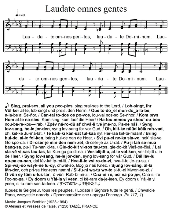 Taizé-Lieder und Texte
