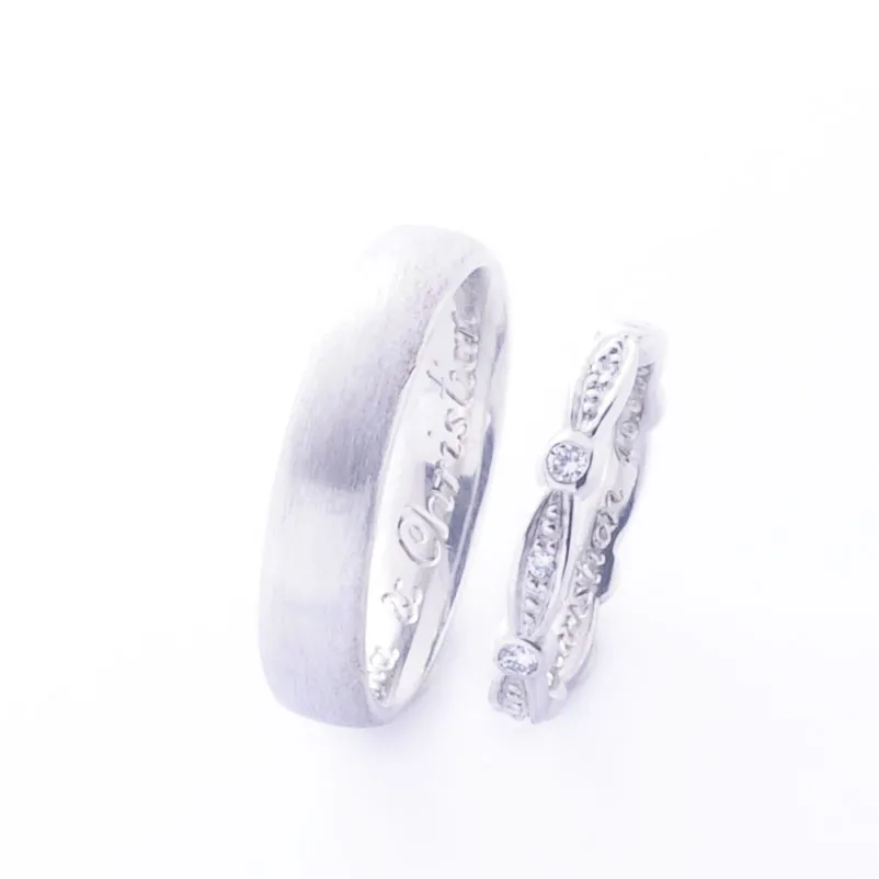 Trauringe Platin mit Brillanten